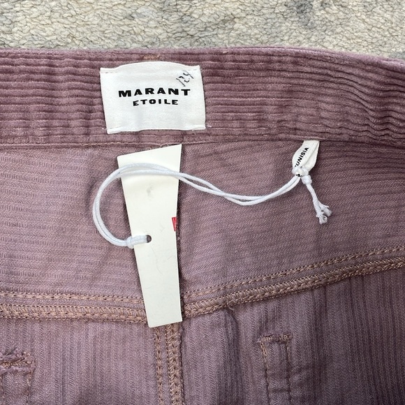 New Isabel Marant Etoile Rania Skirt in Lilac Purple Ribbed Corduroy Mini Sz 40 - Picture 6 of 16